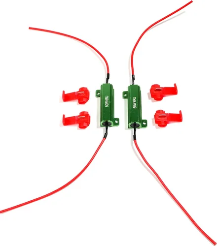 Vista 6 de 4 piezas de resistencias de carga, adaptador parpadeante de resistencia de señal de giro LED con cable y clip, kit de conversión de resistencias