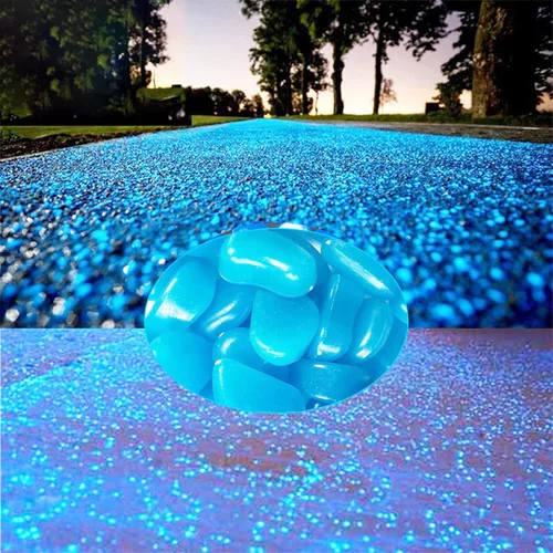 Glow in The Dark Rocks, Fairy Garden Decorations Stones, Outdoor Decor for Patio Stepping Stone Kit, Pebbles for Plants/Yard/Backyard/Fish Tank/Pool
