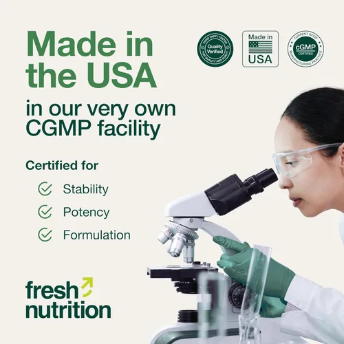Vista 5 de Fresh Nutrition Akkermansia Muciniphila Probiotic 1 mil millones de AFU para producción de GLP-1 - Suplemento probiótico pre + - 60 cápsulas