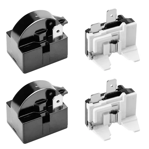 Wehhbtye Relé de arranque de refrigerador de 1 clavija QP2-4.7/4r7 y 6750C-0005P Protector de sobrecarga - Compatible con compresor y congeladores