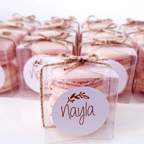 Vista 16 de RomanticBaking Paquete de 37 Cajas de Macarons de 4.17" x 2.16" x 1.37" para 2 Brownies Oreo Cubiertos de Chocolate Trufa Golosina Cajas