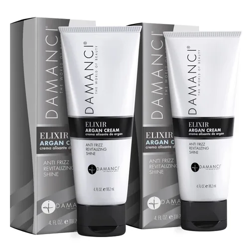 Crema de argán, crema para peinar el cabello y acondicionador sin enjuague, suavizante y antiencrespamiento, con aceite de argán, queratina y