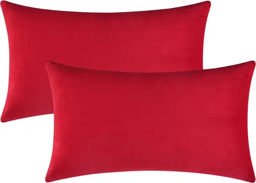 Vista 46 de Mixhug - Fundas de almohada decorativas de terciopelo, fundas de cojín para sofá y cama, juego de 2 fundas azules, 16 x 16 pulgadas