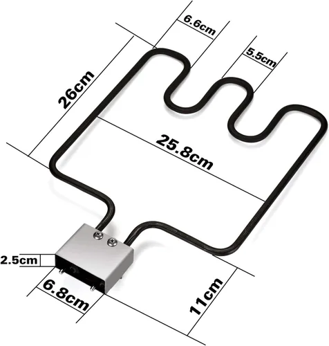 Vista 2 de WADEO Elemento calefactor de 1500 vatios compatible con ahumador eléctrico Masterbuilt y parrilla, controlador de cable de termostato ajustable