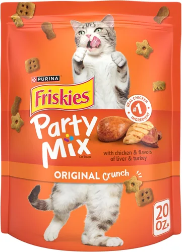 Vista 14 de Purina Friskies - Golosinas para gatos, Party Mix Original Crunch - Bolsa de 30 onzas