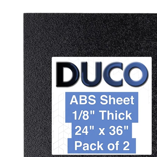 Vista 17 de Duco - Lámina de plástico ABS fabricada en Estados Unidos de 1/8 de pulgada de grosor, 4 x 6 pulgadas, paquete de 2 paneles termoplásticos negros
