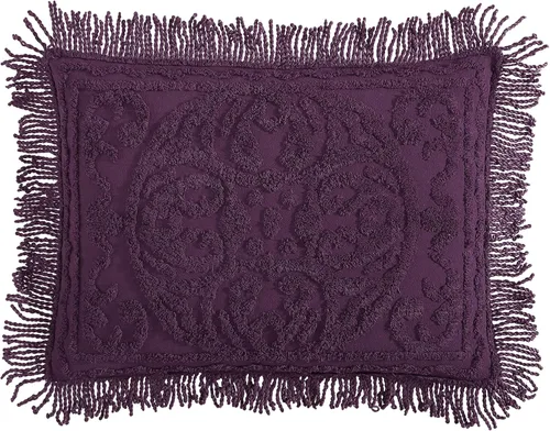 Vista 34 de Beatrice Home Fashions Medallón de chenilla, funda estándar, azul