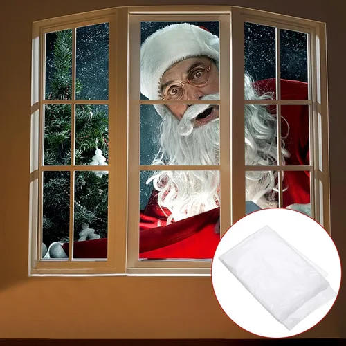 Vista 3 de Tela de pantalla de proyección trasera para videos virtuales de proyección de ventanas de Halloween y Navidad