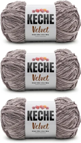 Vista 30 de Hilo de terciopelo Keche para crochet, suave chenilla voluminosa para bebé, manta Amigurumi, 100 gr (121 m) - Blanco