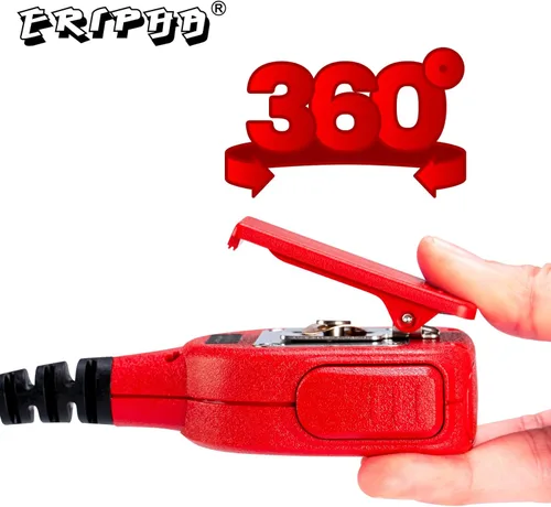 Vista 7 de Altavoz Micrófono Hombro Impermeable IP56 Compatible con Kenwood Radio bidireccional con conector de 0.138 in (1 ud.)