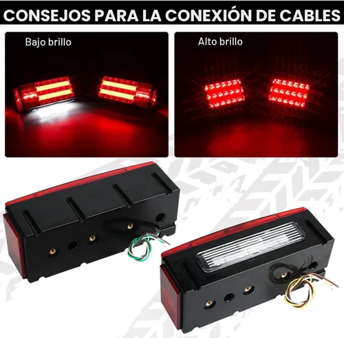 Vista 5 de LINKITOM Kit de luces LED sumergibles para remolque, luces de matrícula superbrillantes para frenos, luces de matrícula para cámper, camión