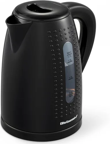 Elite Gourmet EKT5051 - Hervidor eléctrico de agua de 1.7L, sin BPA, ebullición rápida, apagado automático, protección contra secado, base giratoria