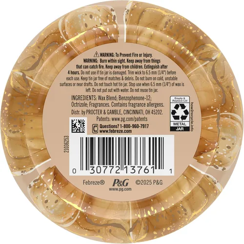 Vista 8 de Febreze Vela perfumada, calma y restaura el aroma, vela de 4 mechas de 11 onzas, paquete individual