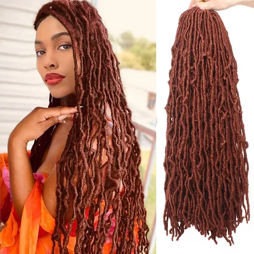 Vista 8 de Extensiones de pelo sintético, estilo diosa, rizado, ondulado, trenzas, pre-rizado, suave, para mujeres 1b#