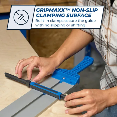 Vista 5 de Kreg KMA4700-E Guía de borde recto XL - 2.4 m - Para sierra circular - Para corte transversal y corte longitudinal - Carrilerías de guía de aluminio