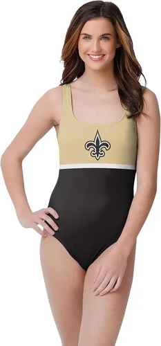 Vista 5 de FOCO Traje de baño de una pieza con logotipo del equipo de la NFL para mujer Gradiente de tiempo de juego
