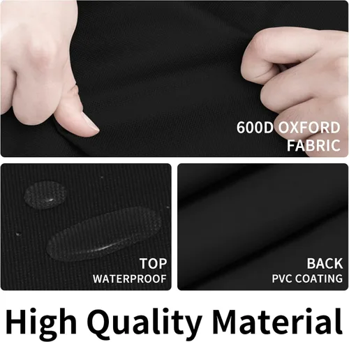 Vista 3 de Easy-Going Funda para Muebles de Patio 600D Resistente, Funda para Juego de Mesa y Sillas Rectangulares de Exterior, Funda Impermeable para Conjunto