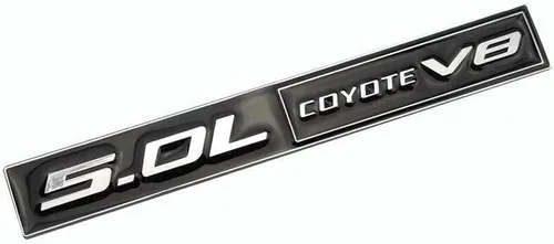 Vista 3 de Juego de 2 emblemas Coyote V8 de 5.0 litros, insignia adhesiva 3D V8 para moldura del motor, gancho para guardabarros, calcomanías de repuesto