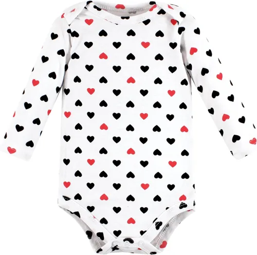 Vista 4 de Hudson Baby Body unisex de algodón de manga larga, para bebé