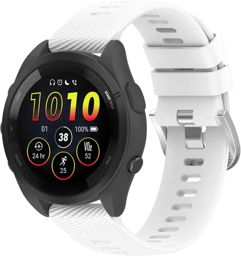 Vista 5 de Correa de silicona suave compatible con Garmin Forerunner 265/265S Smartwatch Sport Flexible Correa de muñeca para Garmin Forerunner 265/265S