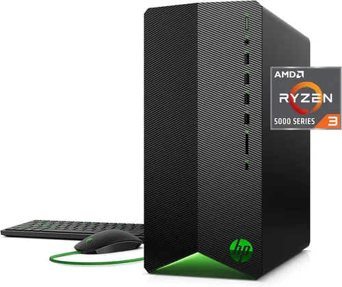 HP Pavilion Computadora de escritorio para gaming, AMD Radeon RX 5500, procesador AMD Ryzen 3 5300G, 8 GB RAM, 512 GB SSD, Windows 11 Home, 9