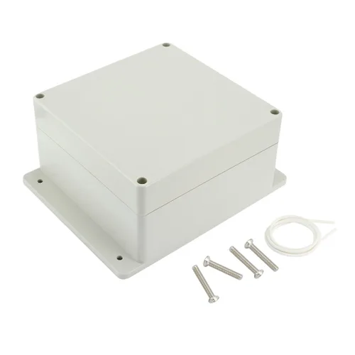 Vista 10 de Caja de conexiones de plástico ABS impermeable a prueba de polvo IP65, caja de conexiones universal para proyectos eléctricos, gris pálido y oreja