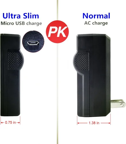 Vista 3 de Kastar Batería (X2) Cargador USB delgado para Canon LP-E6 LP-E6N, EOS 60D 60Da EOS 70D XC10 EOS 5D Mark II 5D Mark III 5D Mark IV, EOS 5DS 5DS R