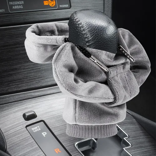 Vista 7 de Sudadera con capucha para palanca de cambios, cubierta universal para perilla de palanca de cambios de automóvil, divertida sudadera con capucha