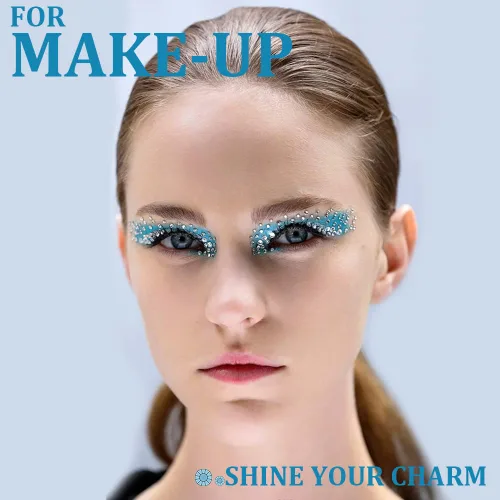 Vista 6 de Juego de 10 diamantes de imitación de cristal con parte trasera plana, multiformas y redondas, con gemas de cristal AB y violeta con lápiz recogedor