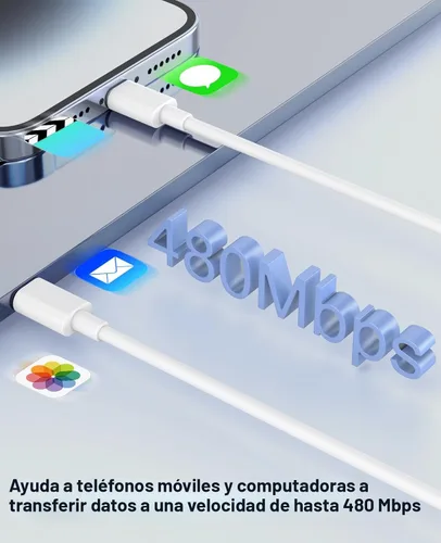 Vista 5 de Cargador para iPhone de carga rápida, paquete de 2 bloques de cargador de Negro