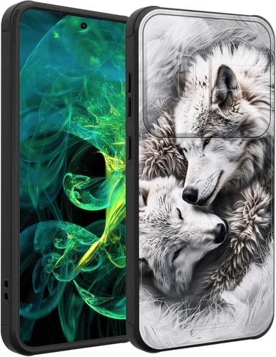 Vista 193 de Funda para Galaxy A36 5G/A56 5G con cubierta de cámara deslizante, resistente de doble capa híbrida a prueba de golpes, funda protectora resistente