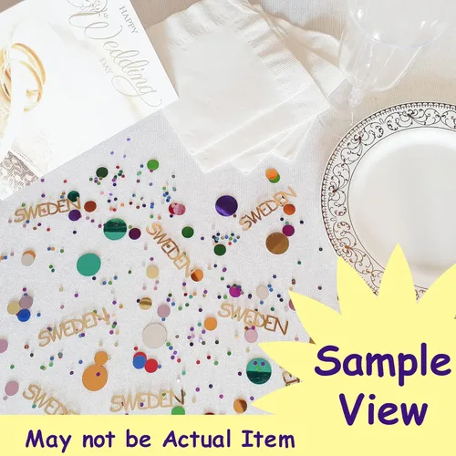 Vista 9 de Confetti Circle 1/4" Negro, Azul Marino Combo - 2 bolsas de media onza (1 oz) (8550/9971)