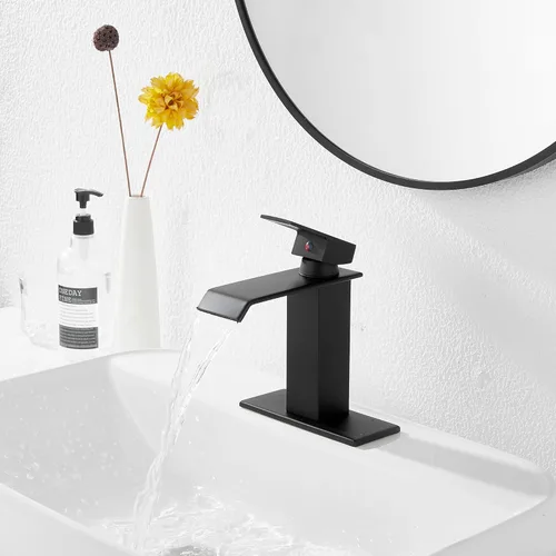 Vista 25 de Waterfall Bathroom Faucet Chrome Widespread GGStudy 3 Holes