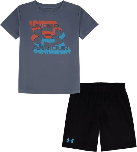 Under Armour boys Short Sleeve Tee and Short Set, Lightweight and Breathable