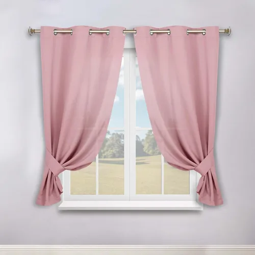 Vista 8 de Superior Cortinas Opacas, Oscurecimiento de Habitación, Dormitorio, Cortinas, Cocina, Acentos de Ventana de Sala de Estar, Bloqueo Solar, Térmicas