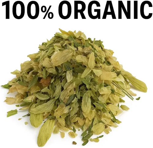 Vista 3 de Lúpulo seco orgánico (Humulus lupulus) 2 onzas.