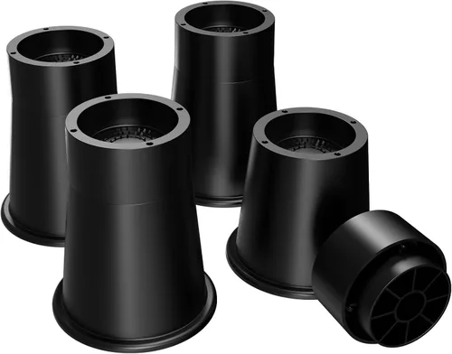 Vista 9 de Elevadores de cama de 4 pulgadas resistentes, juego de 4 elevadores de muebles, elevadores redondos para muebles para cama, escritorio, mesa, sofá