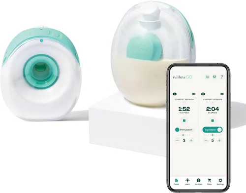 Vista 12 de Willow Go - Recipientes de leche reutilizables de 5 onzas con protector contra salpicaduras, para usar con el extractor de leche manos libres Willow