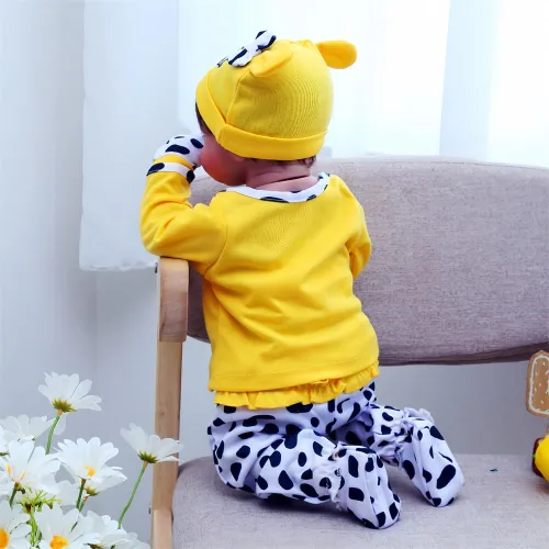 Vista 5 de Ropa de muñecas Reborn para muñecas recién nacidas de 17 a 22 pulgadas, ropa de muñeca de bebé, accesorios para muñecas Reborn de 17 a 22 pulgadas.