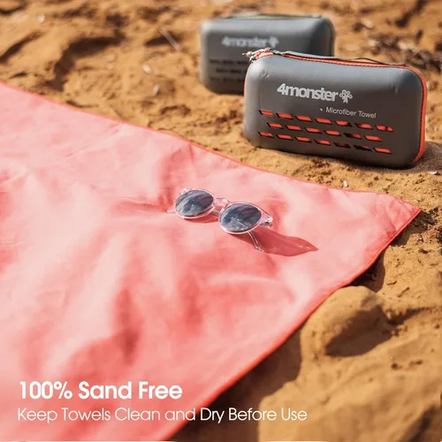 Vista 7 de 4Monster Toalla de Camping Súper Absorbente, Toalla de Viaje de Microfibra de Secado Rápido, Ligera Ultra Suave Compacta Toalla de Gimnasio