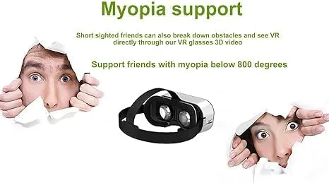 Vista 7 de VR Glasses Virtual Reality Glasses for Adults and Kids Remote Control Compatibled with AndroidiOSPC Gift Ideas