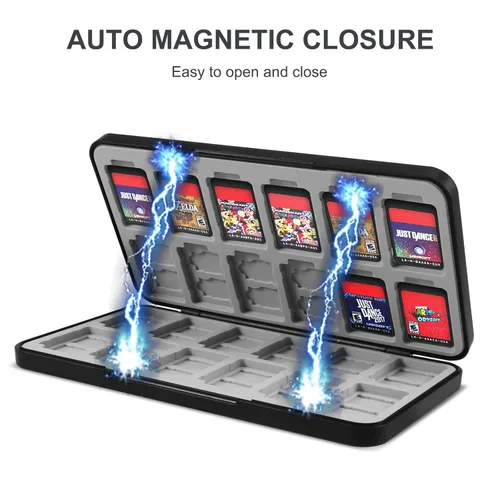 Vista 5 de Yebowe Zelda Switch Game Card Case for Nintendo SwitchLiteOLED, with 48 Micro SD Card Slots & 24 Game Card Slots, Cartoon Portable Game Card Holder