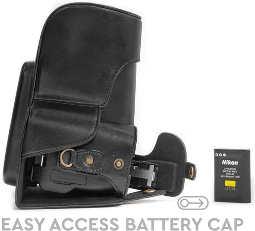 Vista 8 de MegaGear Ever Ready - Funda protectora de piel para cámara Nikon COOLPIX P900, Nikon COOLPIX P900S (MG532)