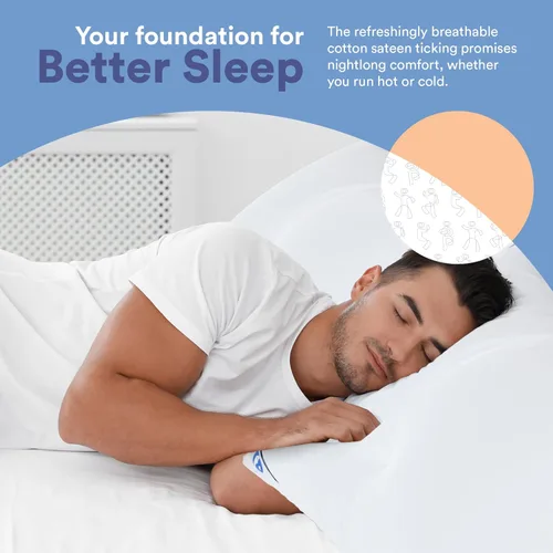 Vista 4 de Almohada Premium, 100 % plumas blancas de ganso, mediana, firme