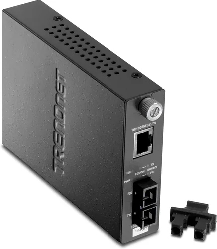 TRENDnet Convertidor de medios de fibra SC monomodo 100Base-TX a 100Base-FX (9.3 mi9.3 millas), negociación automática, MDIX automático, modo dúplex