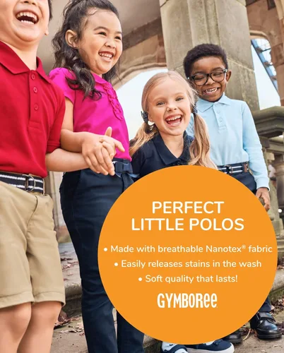Vista 3 de Gymboree Polo de manga larga con volantes para niñas y niños pequeños
