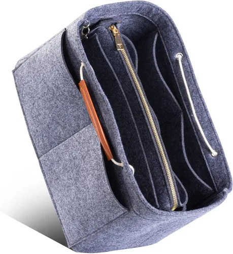 Olunsu Purse Organizer Insert for Handbags Tote with Zipper Felt Bag Divider Keep Bag Shape Lightweight 5 Sizes