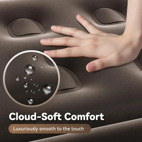 Vista 5 de DIVON Colchón de aire doble con bomba incorporada elevado, colchón autoinflable de 2 minutos, colchón inflable de 18'' para adultos, cama de aire