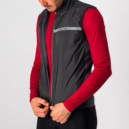 Vista 3 de Castelli Chaleco elástico de ciclismo Squadra para ciclismo de carretera y grava, ciclismo