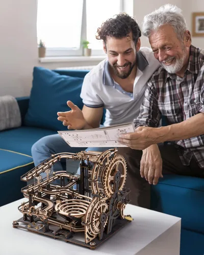 Vista 6 de RoWood Rompecabezas 3D para adultos, kits de modelo de carrera de mármol para adultos para construir, rompecabezas de madera, regalos de cumpleaños